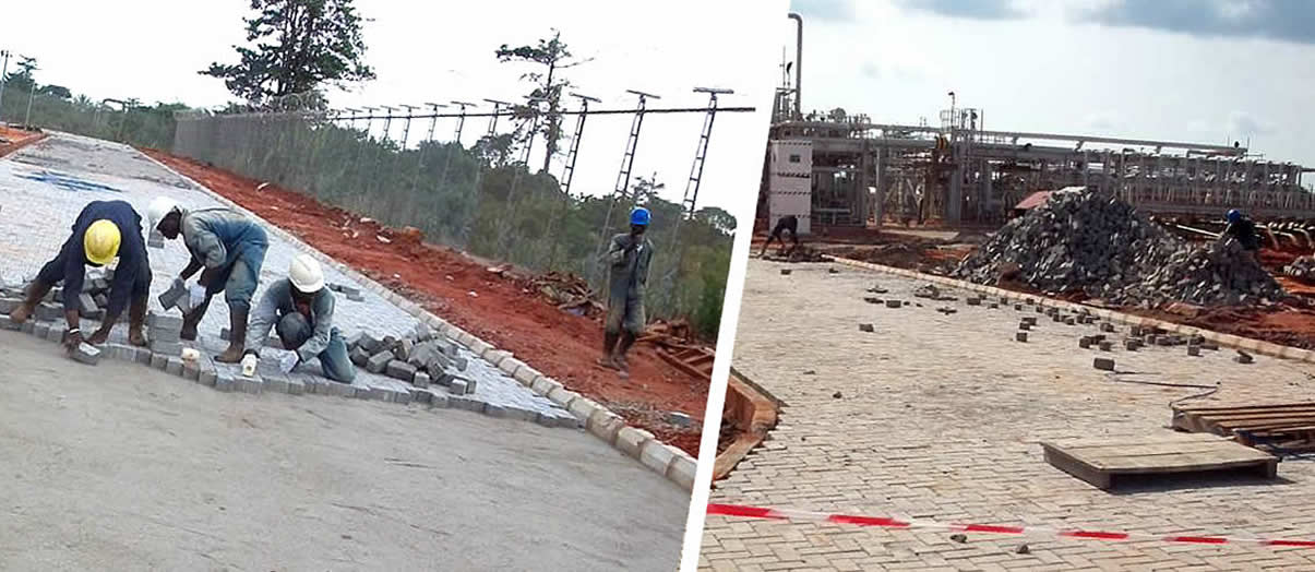 Foundation and Landscaping at Oben Gas Plant